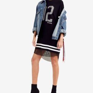 True Religion Pullover Jersey Style #02 Black T-Shirt Dress Size S